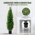 2 Pack 4ft Artificial Cedar Topiary Trees UV Faux Plants Indoor Outdoor Green