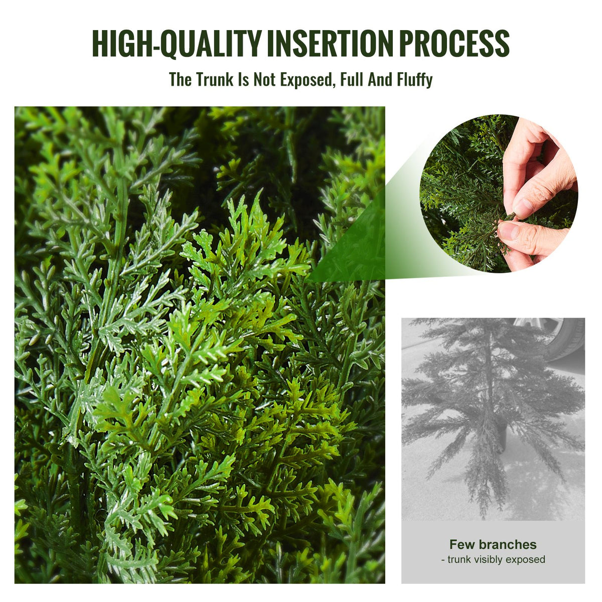 2 Pack 4ft Artificial Cedar Topiary Trees UV Faux Plants Indoor Outdoor Green