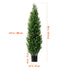 2 Pack 4ft Artificial Cedar Topiary Trees UV Faux Plants Indoor Outdoor Green