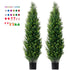 2 Pack 5' Artificial Cedar Topiary Tree Faux Plant UV Decor In/Outdoor