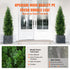 2 Pack 5' Artificial Cedar Topiary Tree Faux Plant UV Decor In/Outdoor