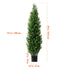 2 Pack 5' Artificial Cedar Topiary Tree Faux Plant UV Decor In/Outdoor