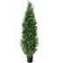 2 Pack 5' Artificial Cedar Topiary Tree Faux Plant UV Decor In/Outdoor