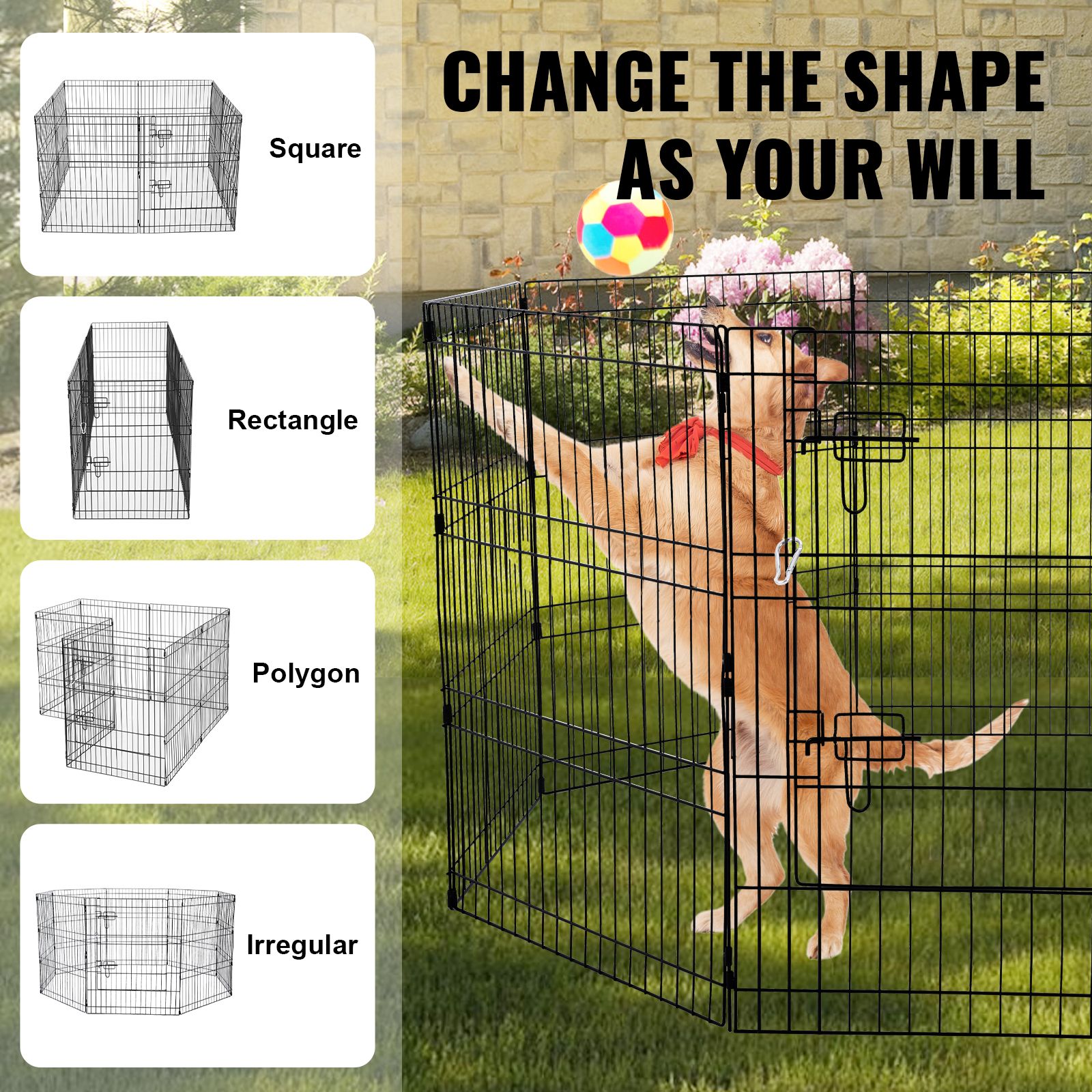 Dog Playpen, 8 Pcs 30