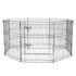 Dog Playpen, 8 Pcs 30"H x 24"W Panels Foldable Metal Pet Exercise Pen, Dog Fence Indoor and Outdoor Pen with Door, 600D Oxford Fabric Bottom Pad, Pet Playpen for Dogs, Cats, Other Small Animals