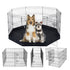 Dog Playpen, 8 Pcs 30"H x 24"W Panels Foldable Metal Pet Exercise Pen, Dog Fence Indoor and Outdoor Pen with Door, 600D Oxford Fabric Bottom Pad, Pet Playpen for Dogs, Cats, Other Small Animals