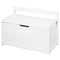 Kids Toy Storage Bench Wooden Toy Box Chest 32.68 x 17.91 x 24.02" White
