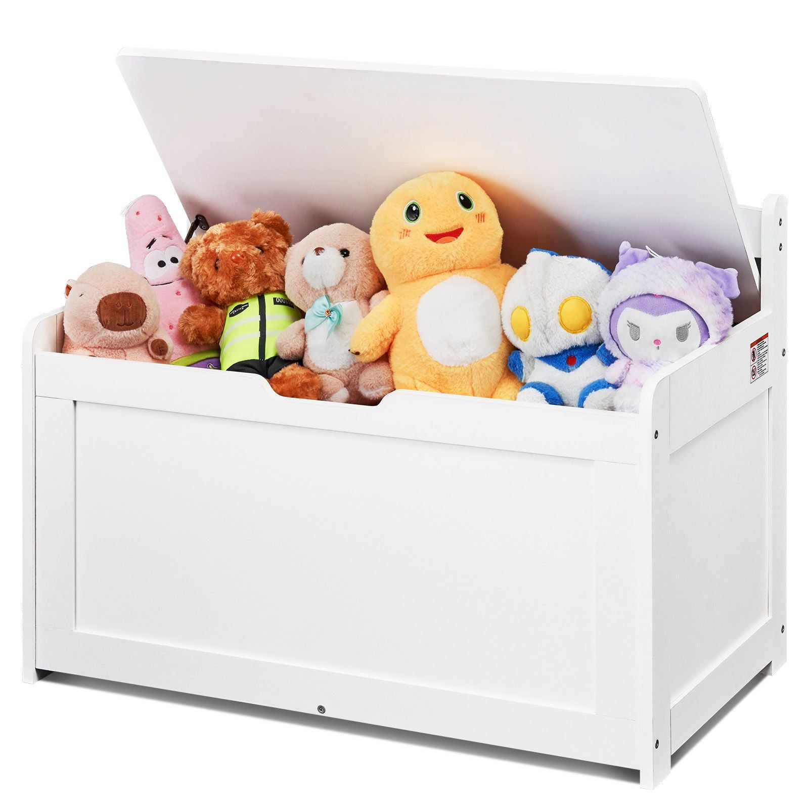Kids Toy Storage Bench Wooden Toy Box Chest 32.68 x 17.91 x 24.02