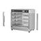 Hot Box Food Warmer, 4-Tier Concession Warmer with Water Tray, 4 Pans, Glass Double-door and Adjustable Shelves, Stainless Steel Food Warmer Cabinet, Ideal for Storing Pizza, Chicken, Restaurant
