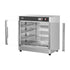 Hot Box Food Warmer, 4-Tier Concession Warmer with Water Tray, 4 Pans, Glass Double-door and Adjustable Shelves, Stainless Steel Food Warmer Cabinet, Ideal for Storing Pizza, Chicken, Restaurant