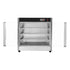 4-Tier Commercial Food Warmer Cabinet with Glass Doors 4 Pans Stainless Steel