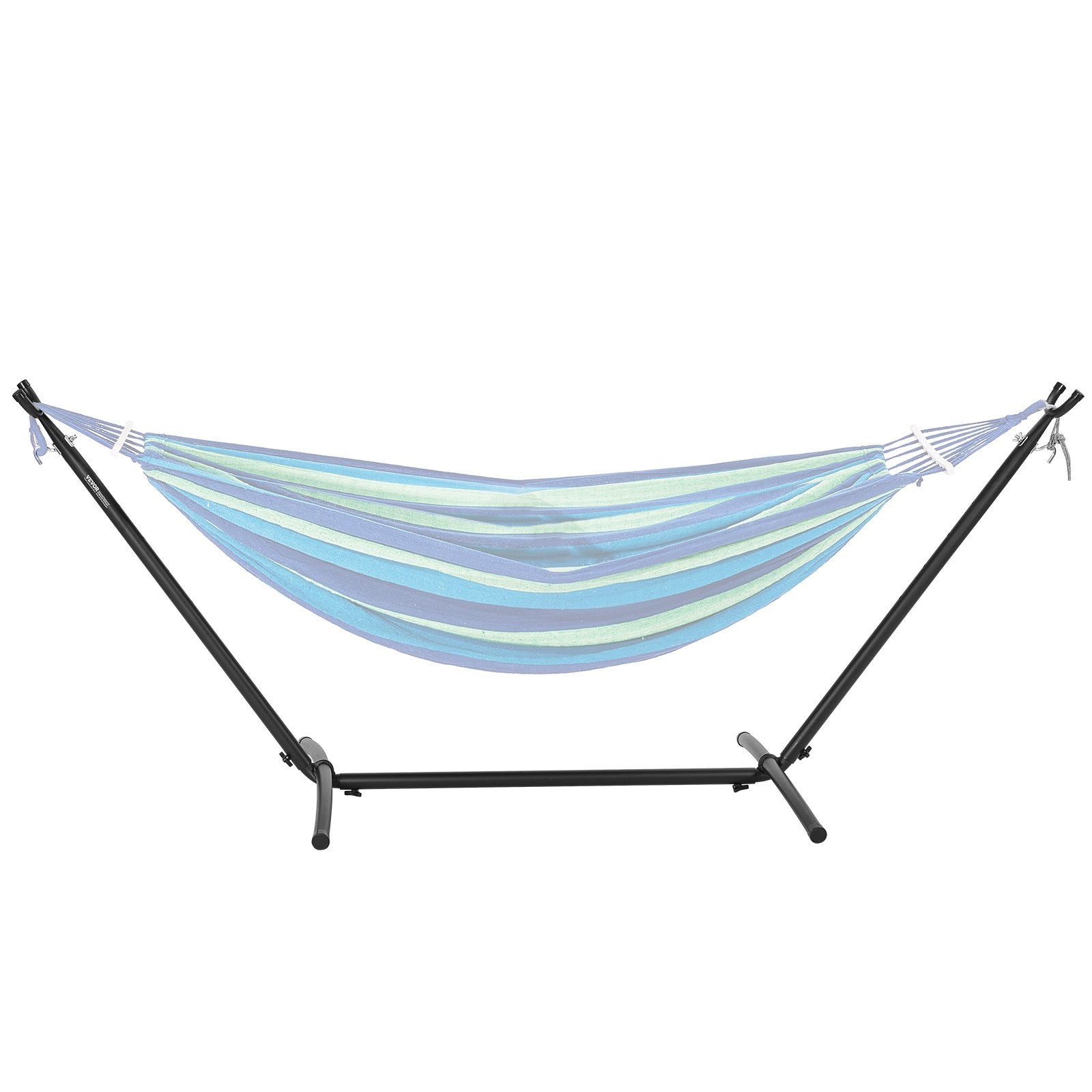 Portable Hammock Stand, 450lbs Capacity Steel Hammock Stand for 2 Person, Heavy Duty Adjustable Hooks Hammock Frame Fits 9.5-12.6 ft Hammocks, Space Saving with Carrying Bag for Outdoor or Indoor