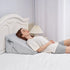 Bed Wedge Pillow for Sleeping, Adjustable Orthopedic Bed Wedge, 25D High-Density Foam Filling & Soft Washable Cover, Post Surgery Pillow for Acid Reflux, Back Pain, Snoring Relief, Light Grey