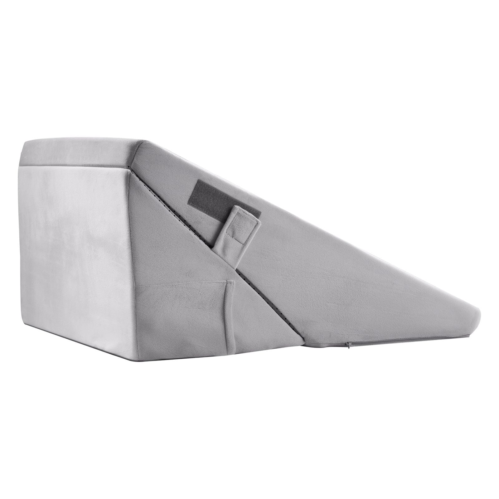 Adjustable Bed Wedge Pillow High Density Foam Washable Cover Light Grey