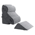Wedge Pillow for Sleeping, 4 Pcs Adjustable Orthopedic Bed Wedge Set, Support Leg Neck Shoulder, Post Surgery Pillow for Back Pain, Acid Reflux, Snoring Relief, Sitting up in Bed, Dark Grey