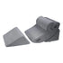 Wedge Pillow for Sleeping, 4 Pcs Adjustable Orthopedic Bed Wedge Set, Support Leg Neck Shoulder, Post Surgery Pillow for Back Pain, Acid Reflux, Snoring Relief, Sitting up in Bed, Dark Grey