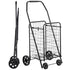 Folding Shopping Cart 40.8kg Capacity Rolling Grocery Laundry Utility Cart