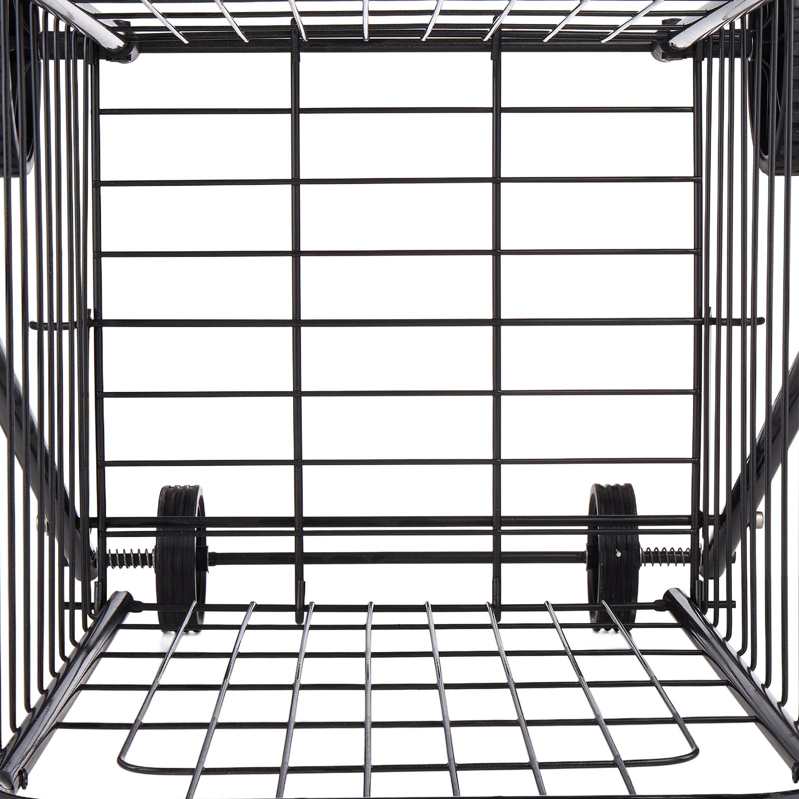 Folding Shopping Cart 40.8kg Capacity Rolling Grocery Laundry Utility Cart