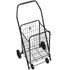 Shopping Cart, Folding Grocery Utility Cart with Swivel Wheels, 40.8 kg Large Load Capacity, Heavy Duty Rolling Laundry Basket Butler for Laundry, Shopping, Camping, Grocery, Luggage, Black