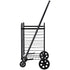 Shopping Cart, Folding Grocery Utility Cart with Swivel Wheels, 40.8 kg Large Load Capacity, Heavy Duty Rolling Laundry Basket Butler for Laundry, Shopping, Camping, Grocery, Luggage, Black