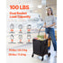 Folding Shopping Cart with Dual Baskets 45kg Load Utility Grocery Trolley
