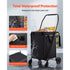 Folding Shopping Cart with Dual Baskets 45kg Load Utility Grocery Trolley