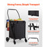 Folding Shopping Cart with Dual Baskets 45kg Load Utility Grocery Trolley