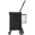 Folding Shopping Cart with Dual Baskets 45kg Load Utility Grocery Trolley