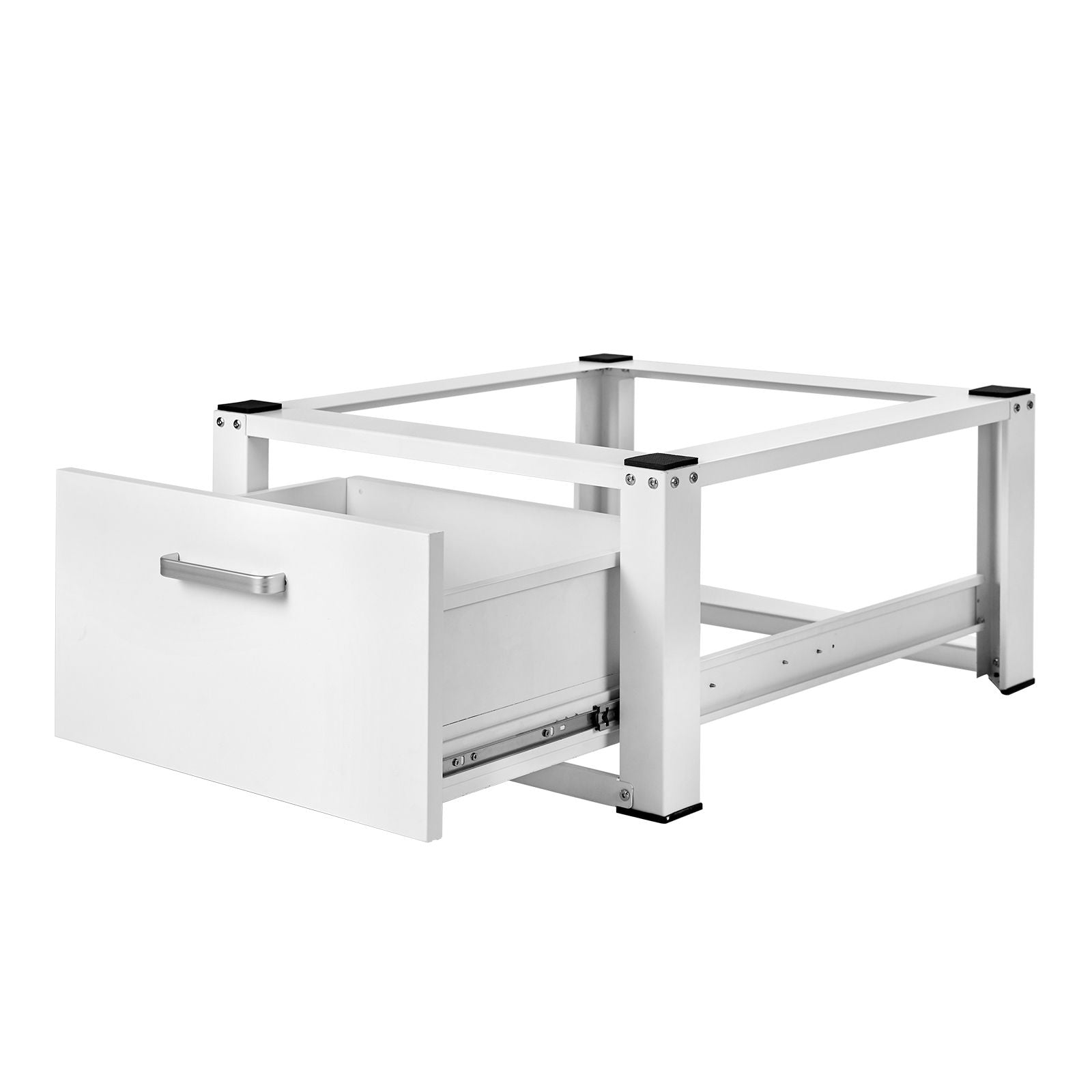 Laundry Pedestal 686mmmW x 366mmH, Washer And Dryer Base Stand Platform Universal Fit 299kg Capacity, Heavy Duty Multi-Functional Base for Washing Machine with Drawer & Rich Accessories