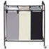 VEVOR 3-Section Laundry Basket, Heavy Duty Laundry Hamper Storage Organizer, Laundry Sorter Cart with Heavy Duty Lockable Wheels for Dirty Clothes in Laundry Room Bedroom