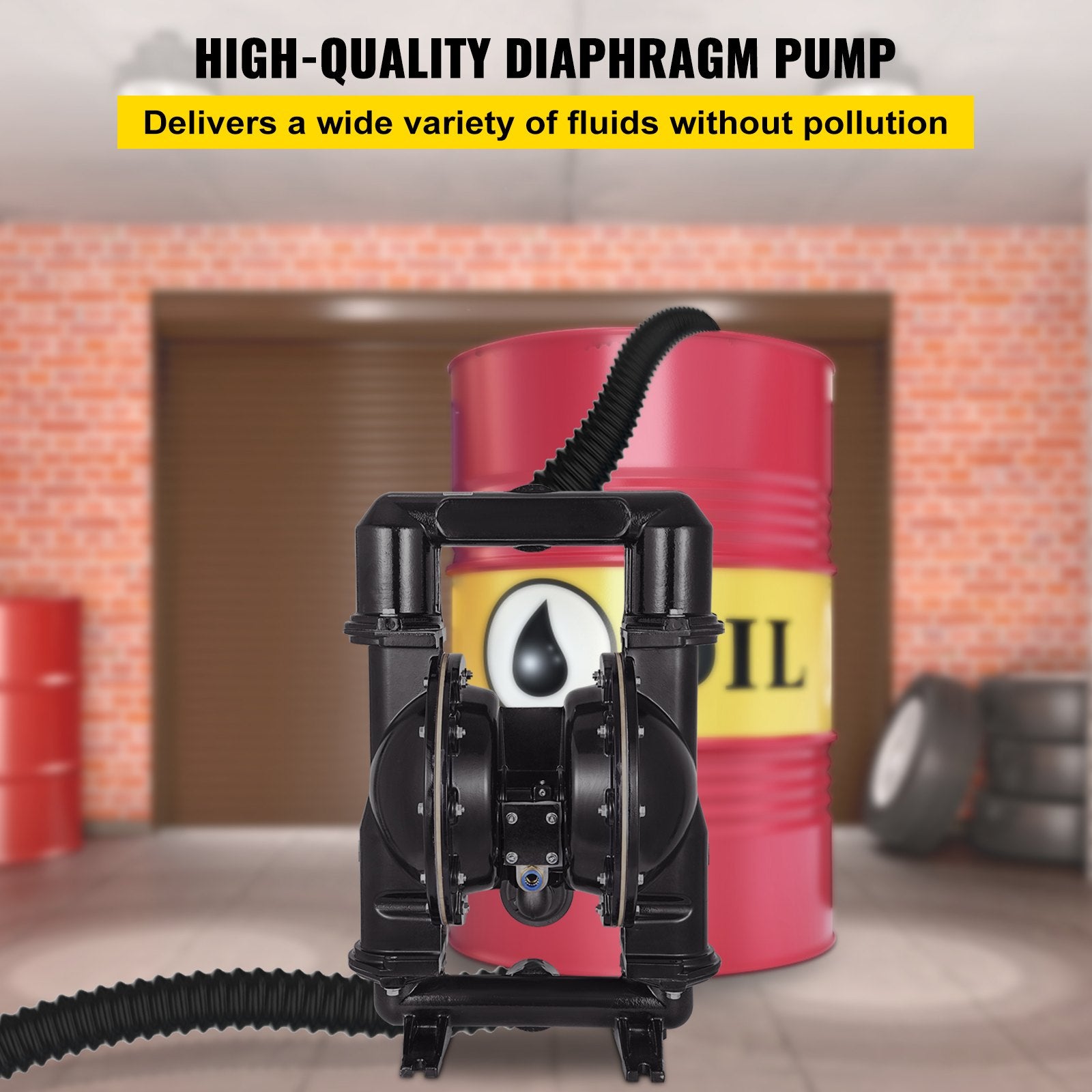 75 GPM Air-Operated Double Diaphragm Pump 2 Inch Inlet And Outlet