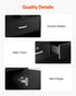 Reception Desk, 1200 x 480 x 1100 mm Rectangular Front Counter Table, Office Reception Counter with Lockable Drawer and Storage Cabinet, for Checkout, Lobby, Beauty Salon and Office, Black