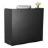 Reception Desk, 1200 x 480 x 1100 mm Rectangular Front Counter Table, Office Reception Counter with Lockable Drawer and Storage Cabinet, for Checkout, Lobby, Beauty Salon and Office, Black