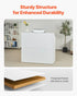 Reception Desk, 1180 x 500 x 1115 mm Rectangular Front Counter Table, Office Reception Desk, Retail Counter and Front Reception Counter, for Checkout, Lobby, Beauty Salon and Office, White
