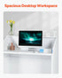 Reception Desk, 1180 x 500 x 1115 mm Rectangular Front Counter Table, Office Reception Desk, Retail Counter and Front Reception Counter, for Checkout, Lobby, Beauty Salon and Office, White