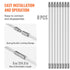 8M Chimney Sweep Kit with 8 Flexible Nylon Rods & Cleaning Brush