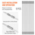 9M Chimney Sweep Kit with 9 Flexible Nylon Rods & Cleaning Brush