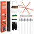 Chimney Sweep Kit, 9m Maximum Extendable Length Chimney Sweep, Chimneys Cleaning Kit with Bristle Replacements & Goggles, 90° Bendable Fireplace Cleaning Tool, for Square, Rectangle Chimneys