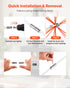 Chimney Sweep Kit, 9m Maximum Extendable Length Chimney Sweep, Chimneys Cleaning Kit with Bristle Replacements & Goggles, 90° Bendable Fireplace Cleaning Tool, for Square, Rectangle Chimneys