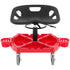 Rolling Garage Stool Adjustable Height 18-23 Inch 300lbs Tool Tray Red