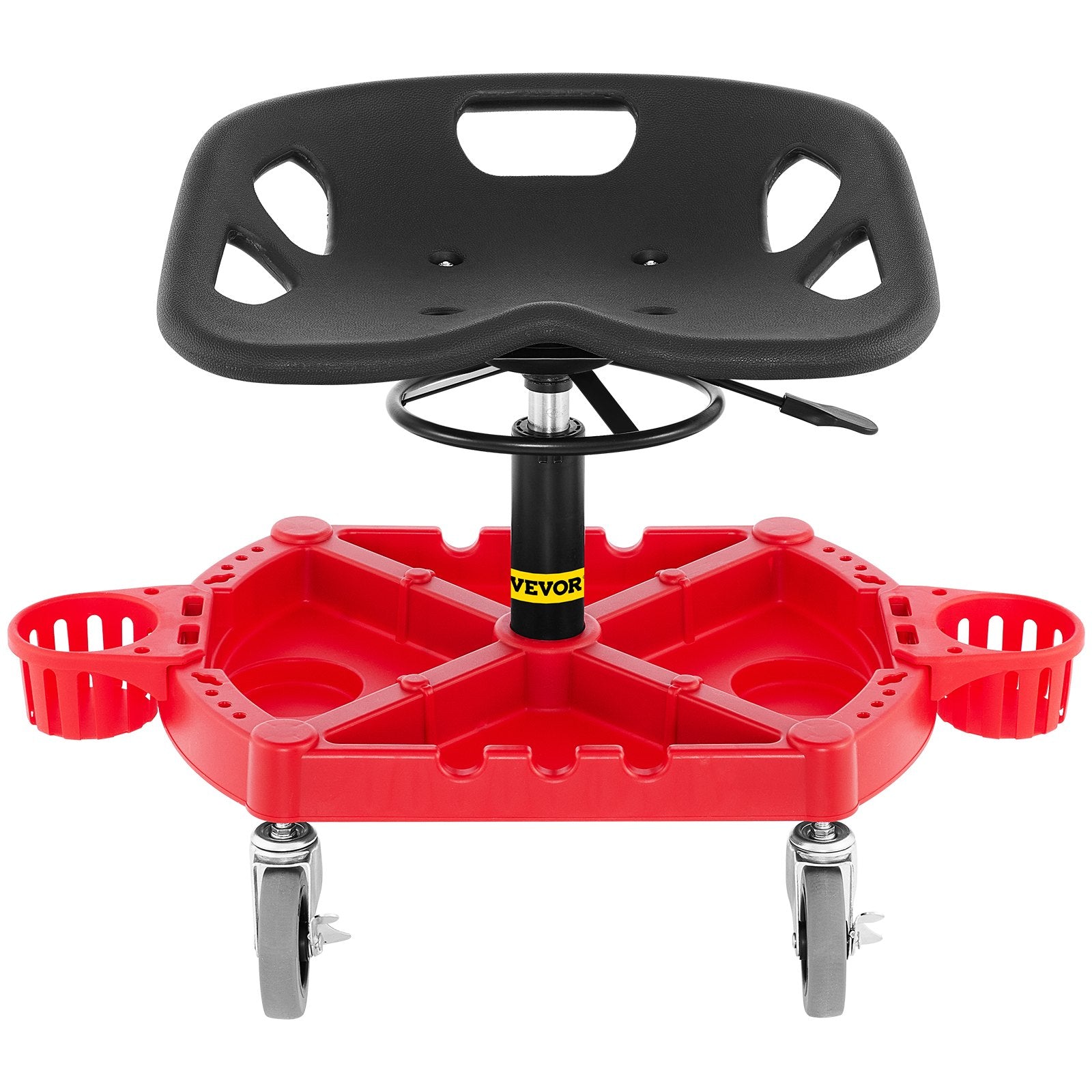 Rolling Garage Stool, 300LBS Capacity, Adjustable Height from 18 in to 23 in, 360-degree Swivel Wheels (4\