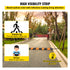VEVOR Rubber Speed Bump, 1 Pack 2 Channel Speed Bump Hump, 72.8\" Long Modular Speed Bump Rated 22000 LBS Load Capacity, 72.8 x 12.2 x 2.2 Garage Speed Bump for Asphalt Concrete Gravel Driveway-6 FT