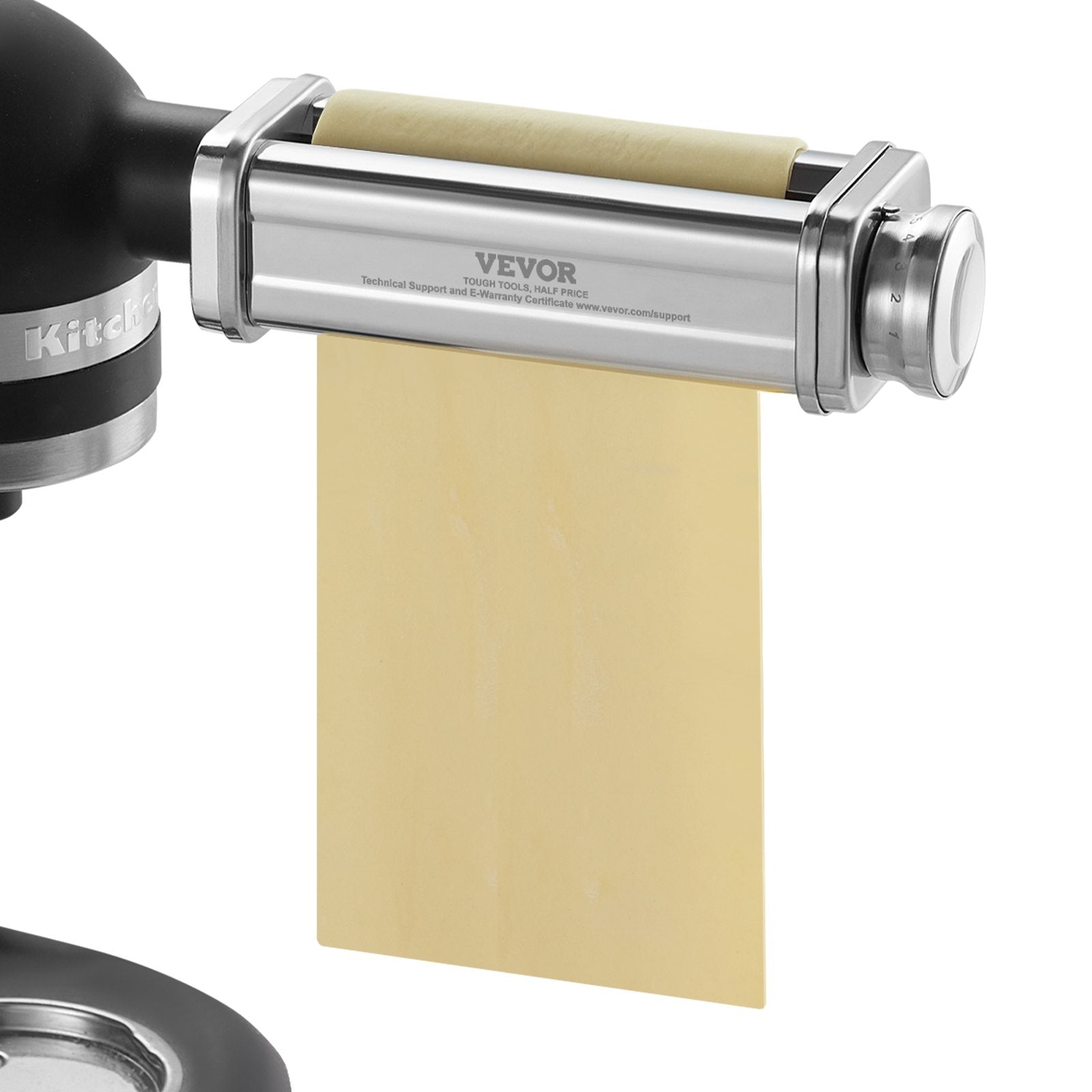 Pasta Attachment for KitchenAid Stand Mixer, Stainless Steel Pasta Sheet Roller Attachment, Pasta Maker Machine Accessory with 8 Adjustable Thickness Knob, KitchenAid Pasta Attachment