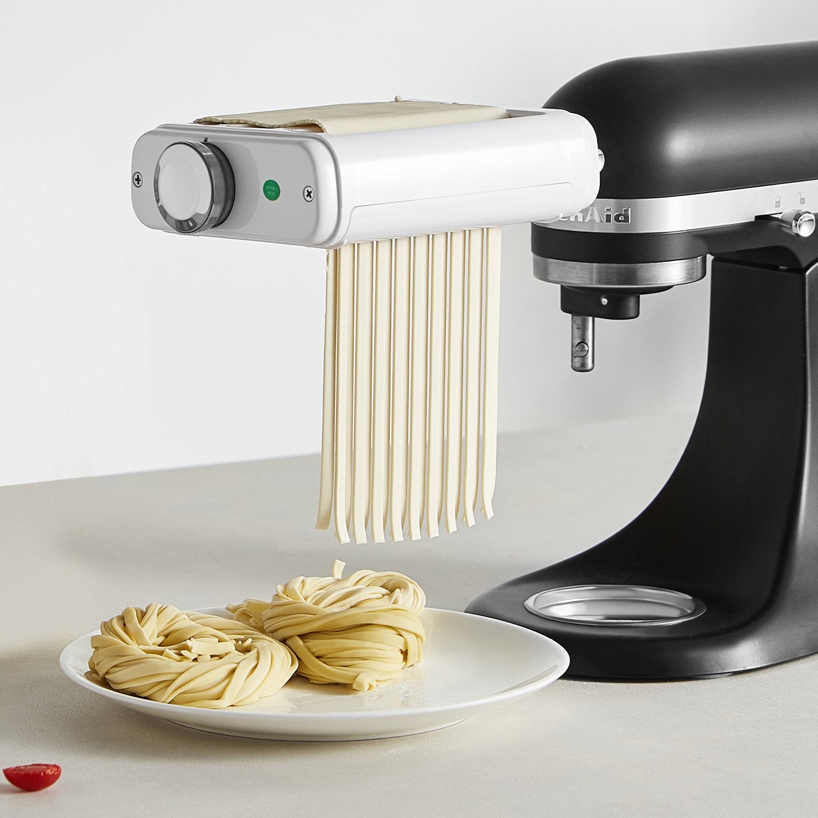 Pasta Attachment for KitchenAid Stand Mixer, 3-IN-1 Stainless Steel Pasta Roller Cutter Set Including Pasta Sheet Roller, Spaghetti and Fettuccine Cutter, 8 Adjustable Thickness Knob Pasta Maker