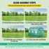 VEVOR Walk-in Tunnel Greenhouse Galvanized Frame & Waterproof Cover 12x7x7 ft
