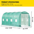 Walk-in Tunnel Greenhouse Galvanized Frame & Waterproof Cover 15x7x7 ft