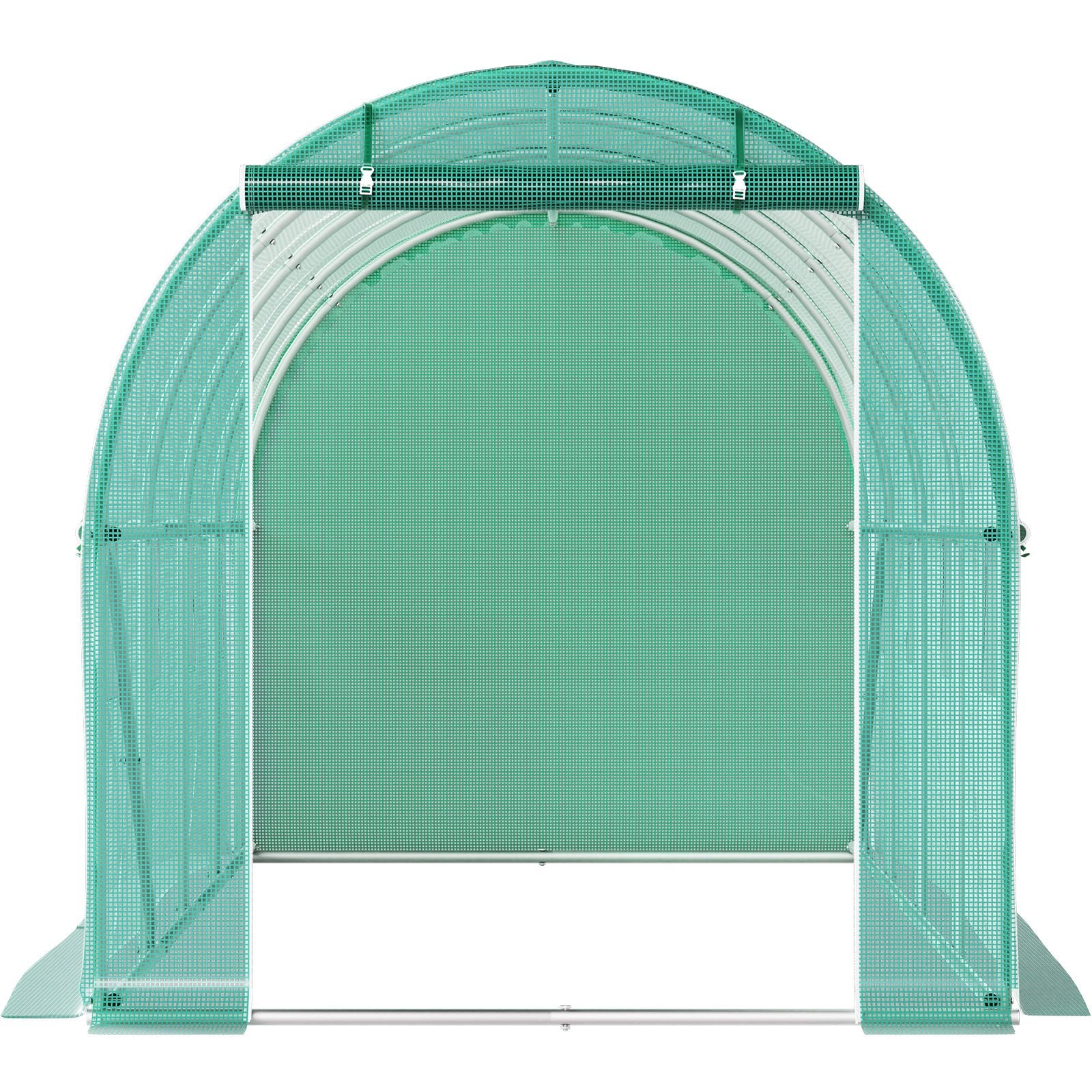 Walk-in Tunnel Greenhouse Galvanized Frame & Waterproof Cover 15x7x7 ft