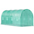 Walk-in Tunnel Greenhouse Galvanized Frame & Waterproof Cover 15x7x7 ft