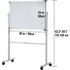 Mobile Dry Erase Board Magnetic Whiteboard w/ Stand 60 x 90cm Double Sided