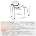 Sliding Tub Transfer Bench Shower Chair & Cut-Out Seat Reversible Backrest